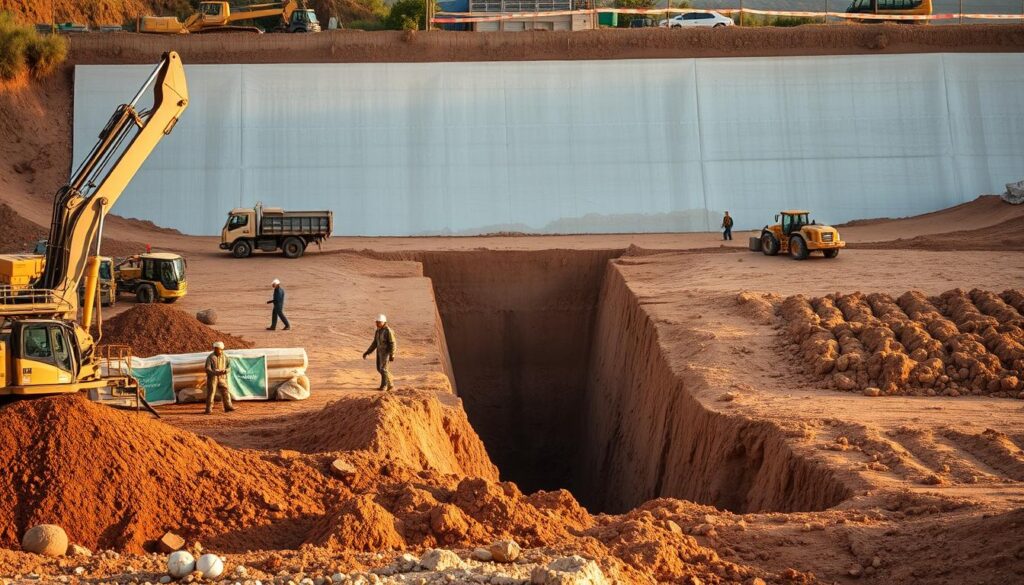 proces budowy zbiornika wodnego